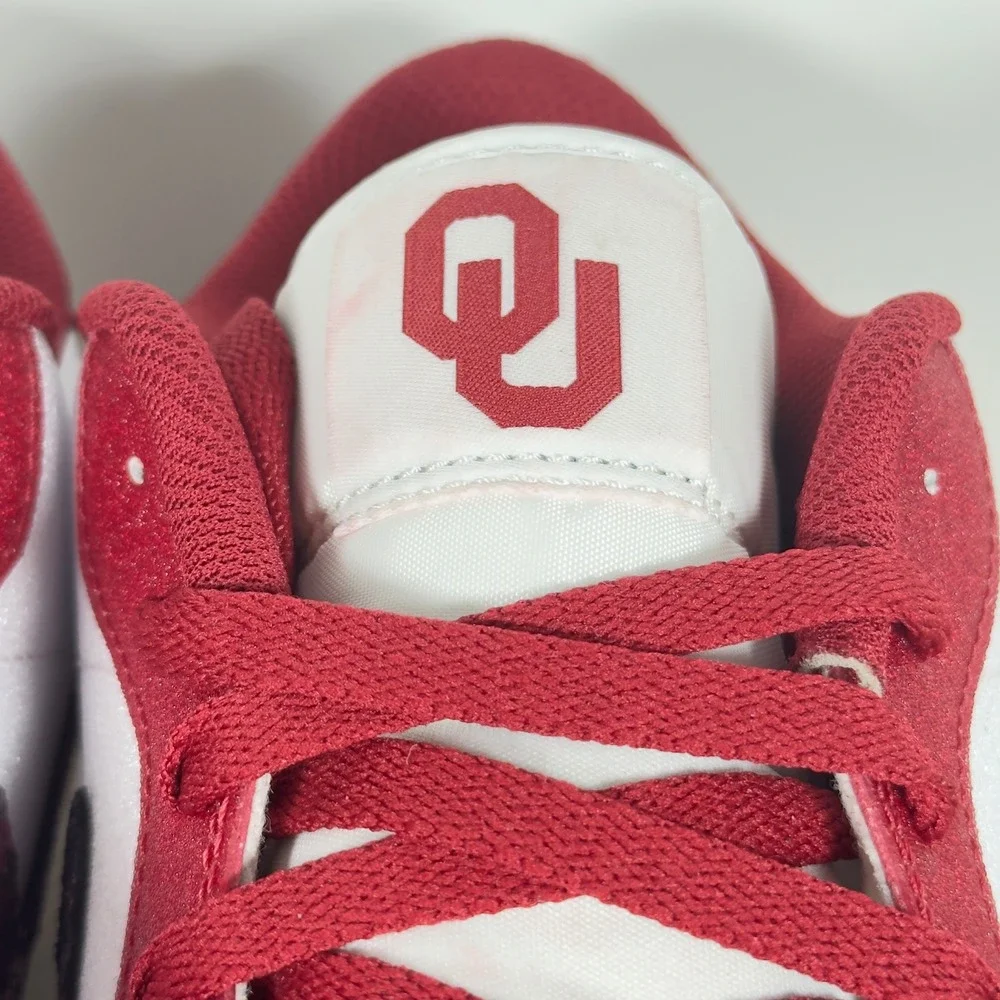Jordan 1 Low Vapor Edge Oklahoma Sooners OU PE Football Cleats Mens Size 11